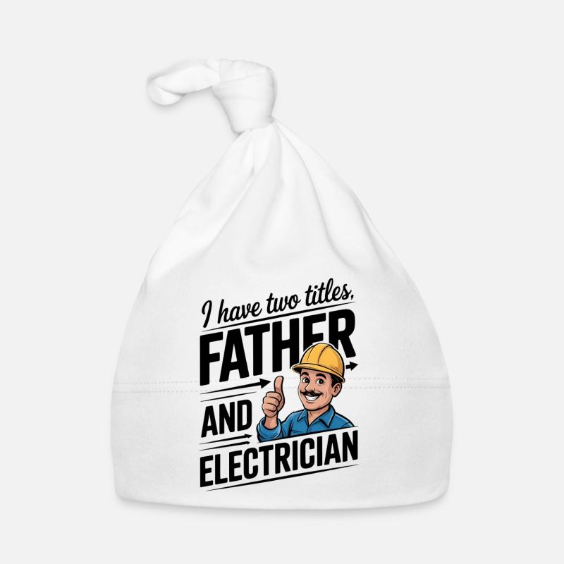 Technicien en électronique papa avec humour électronique Bonnet bio Bébé