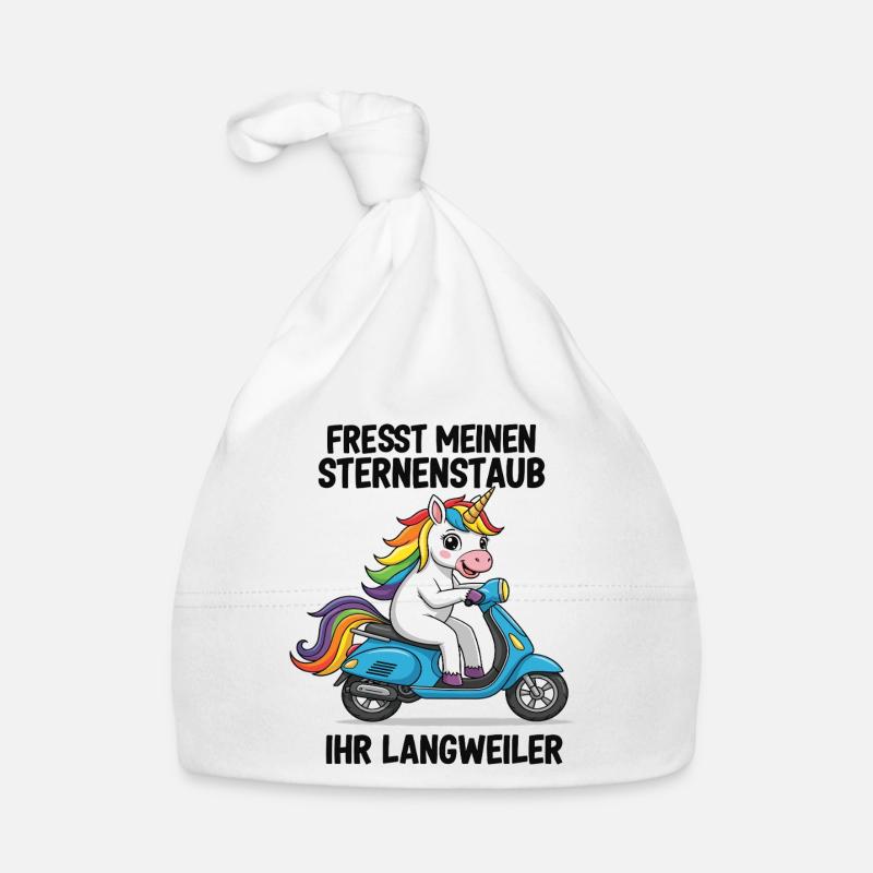 Roller-Einhorn Baby Bio-Mütze