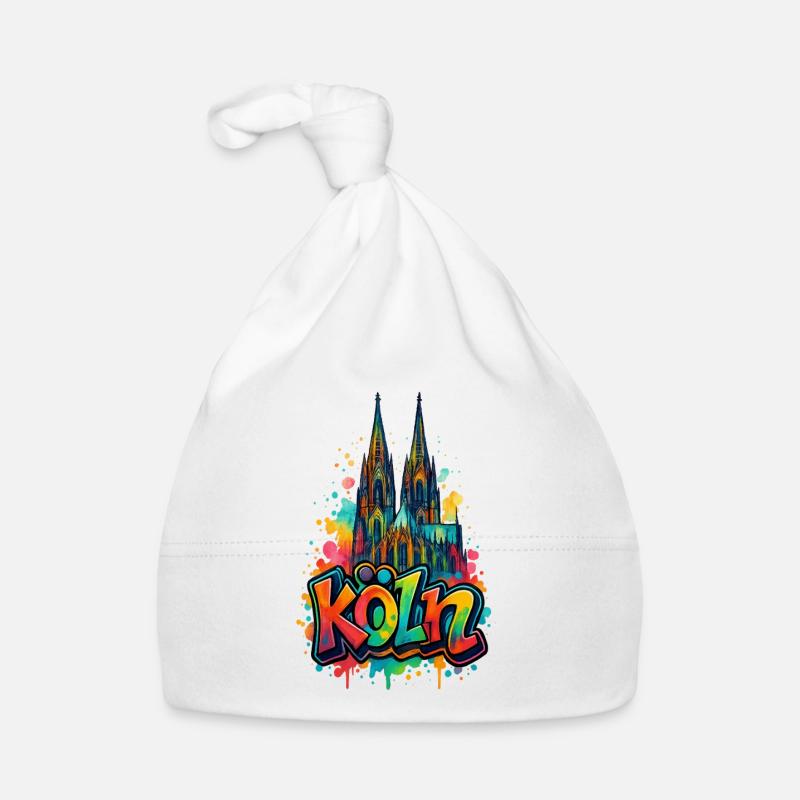Cologne Cathedral Graffiti Style Organic Baby Cap