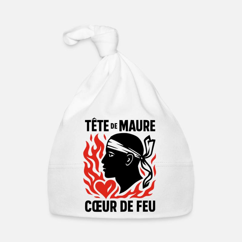 Tête de maure Coeur de feu Bonnet bio Bébé