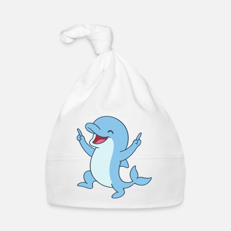 Happy baby dolphin - Dolphin Splash Joy Organic Baby Cap