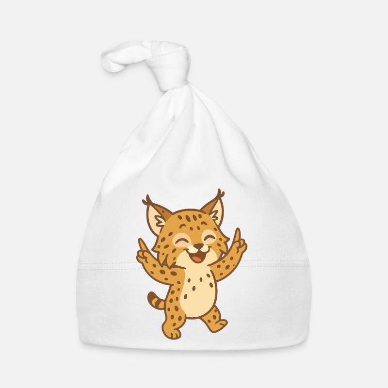Feiernder Luchs Baby Bio-Mütze
