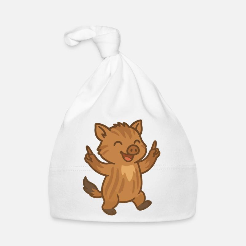 Dancing wild boar youngster Organic Baby Cap