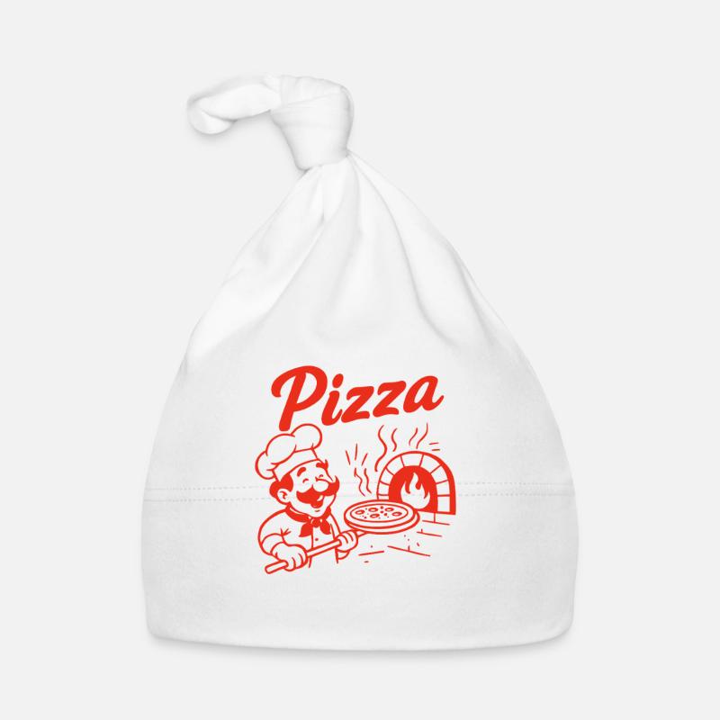 Pizzabäcker Retro Design Baby Bio-Mütze