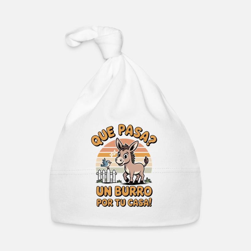 Funny donkey design Organic Baby Cap