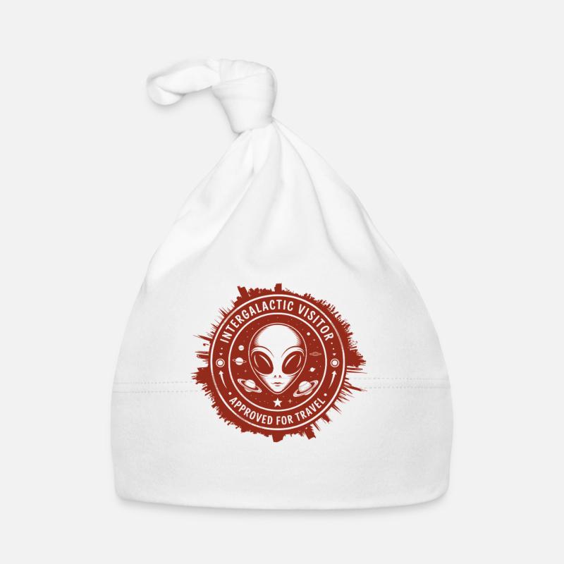 Intergalactic Visitor – Stamp Design from Space Organic Baby Cap