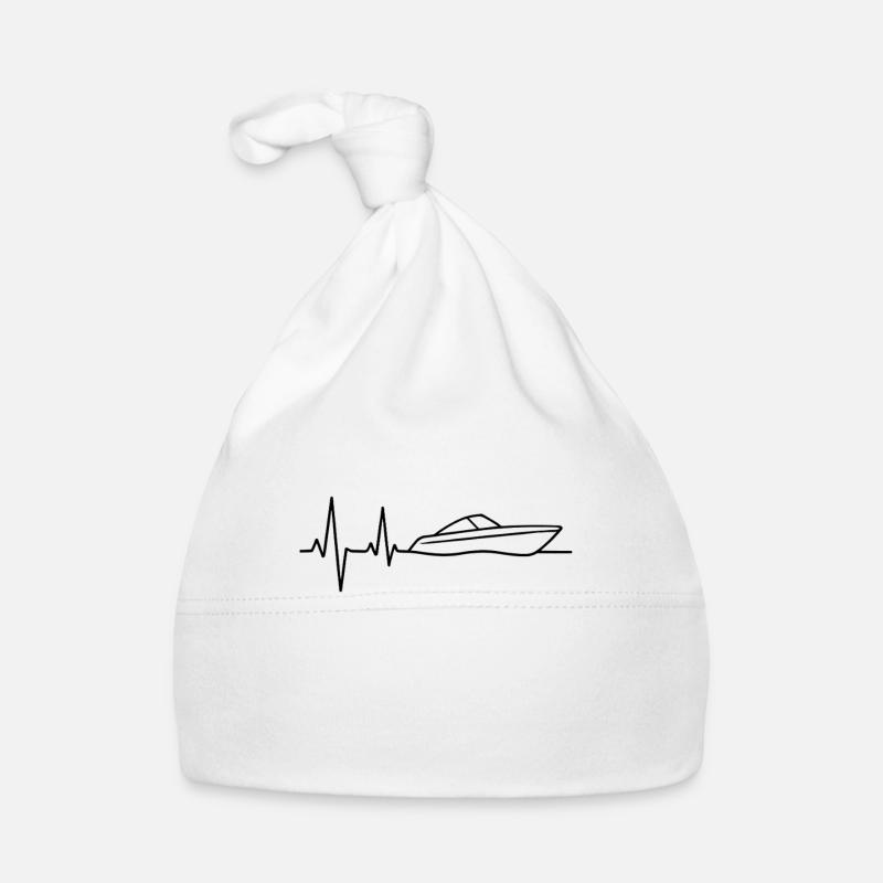 Boot Herzschlag – Motorboot Leben Baby Bio-Mütze