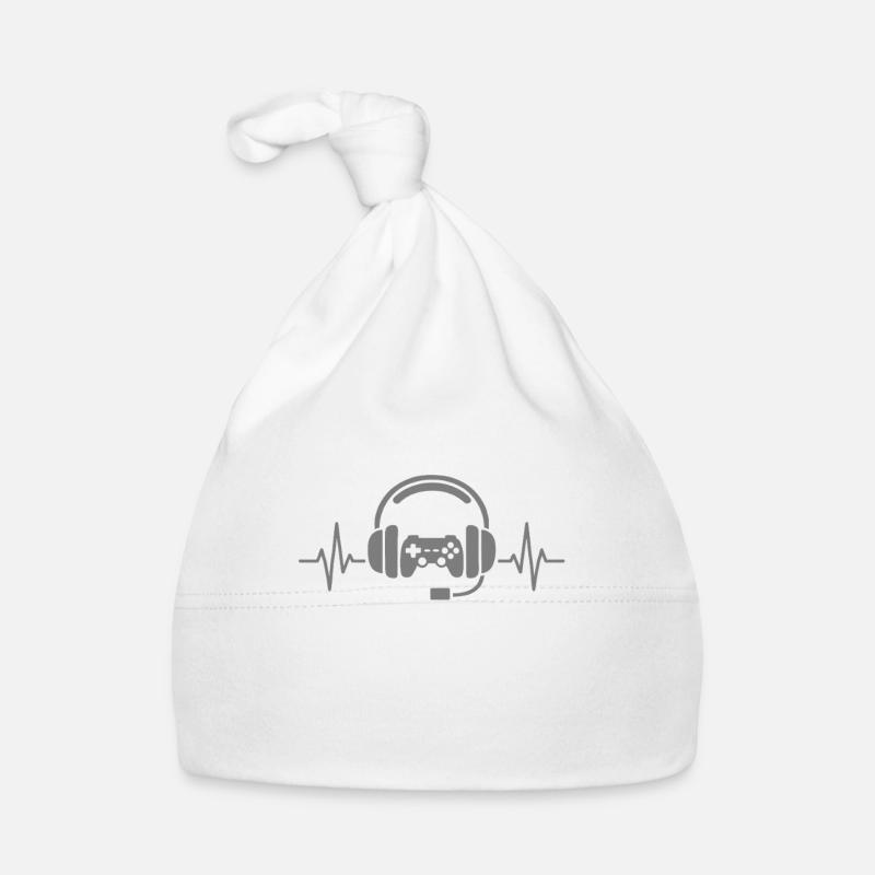 Gaming Herzschlag – Controller & Headset Baby Bio-Mütze