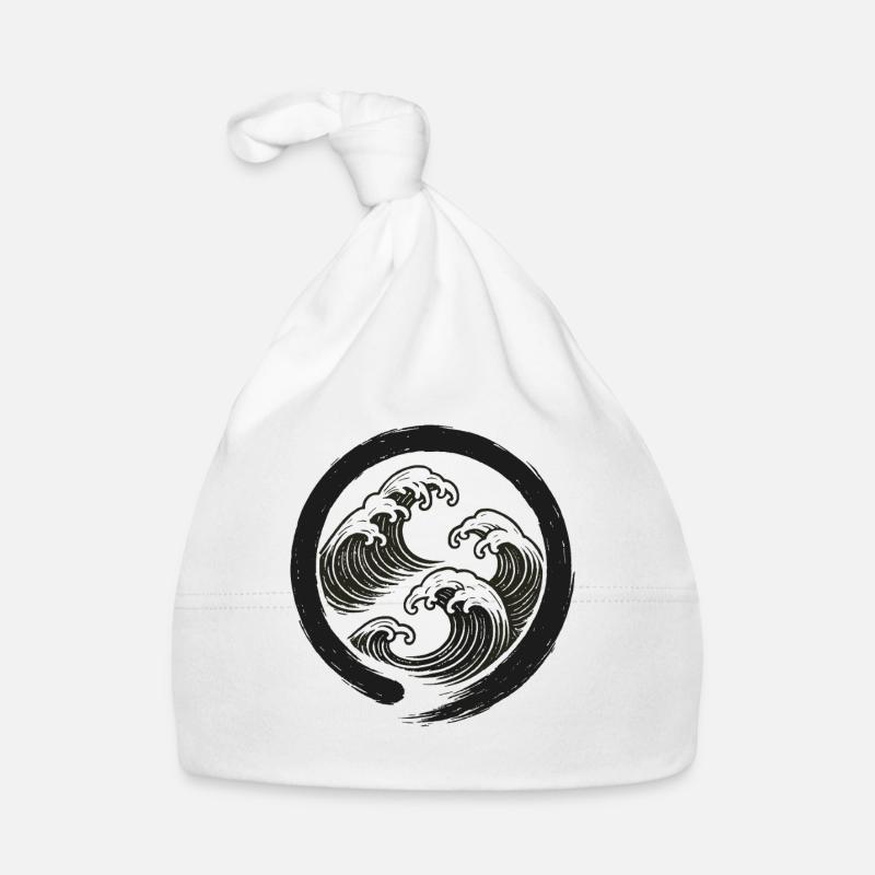 Zen Waves Enso Circle Symbol Organic Baby Cap