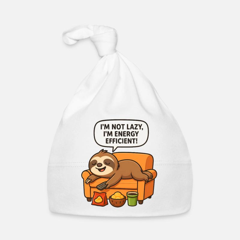 Lazy Sloth Organic Baby Cap