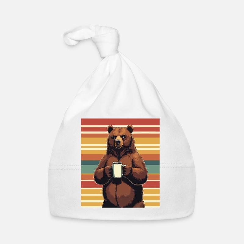 Grim Bear Coffee Mug Bears Coffee Tired Organic Baby Cap