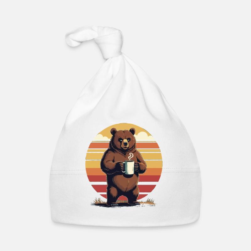 Grim Bear Coffee Mug Bears Coffee Tired Organic Baby Cap