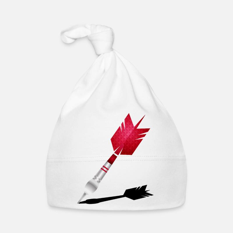 Fléchette rouge avec ombre Bonnet bio Bébé