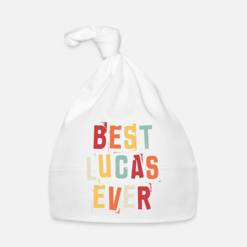 Best Lucas Ever First Name Retro Text Gift Organic Baby Cap