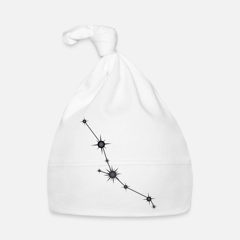 Stier Stern Sternbild Sternzeichen Schwarz & Grau Baby Bio-Mütze