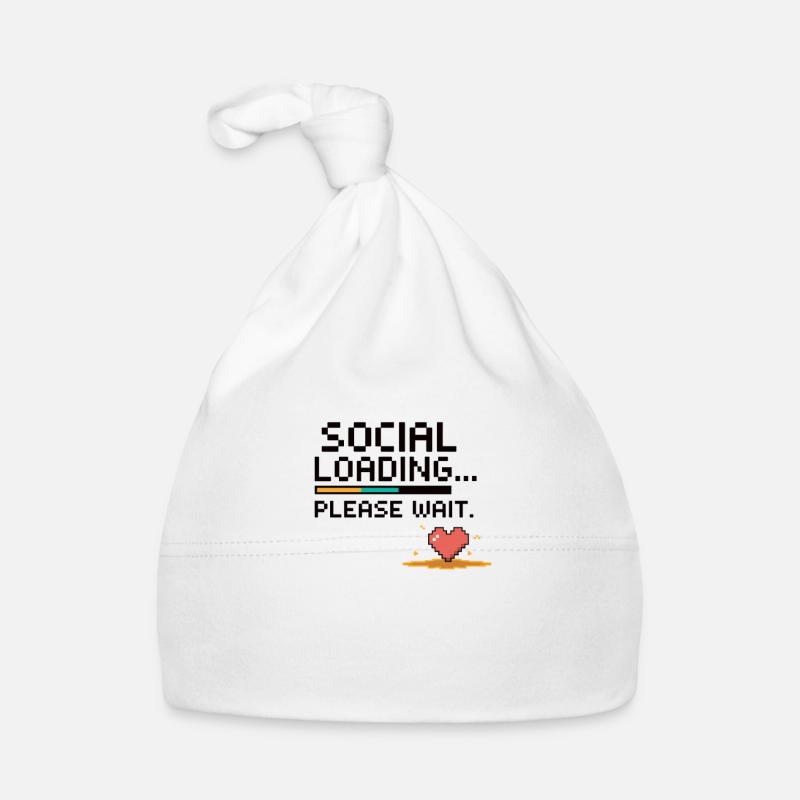 Social Loading... Please Wait – 8Bit Retro Gaming Baby Bio-Mütze