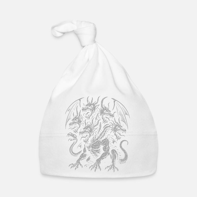 Bukavac -Mythical Multi-Headed Dragon Illustration Organic Baby Cap