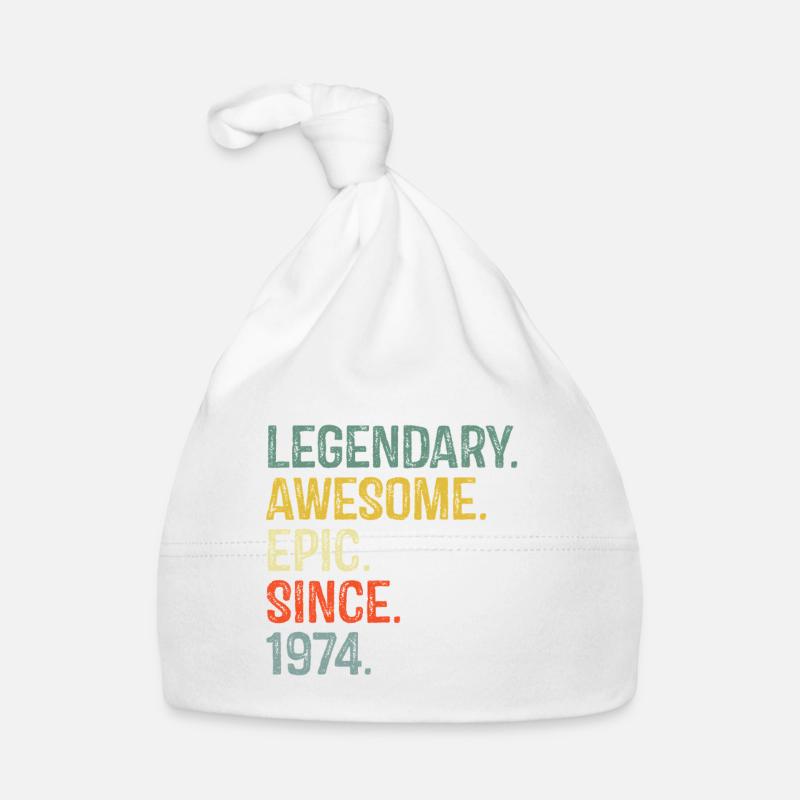 1974 Nostalgic Epic Typography Design Organic Baby Cap