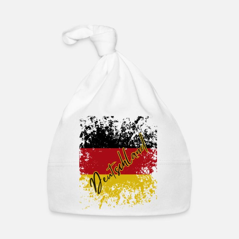German Grunge Flag, German Pride Organic Baby Cap
