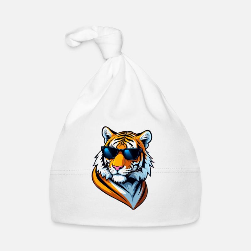 Cool Tiger avec lunettes de soleil Bonnet bio Bébé
