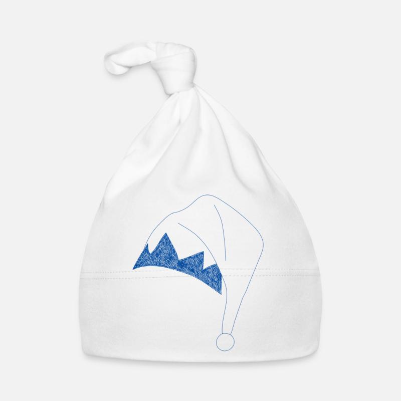 Chapeau d’elfe de Noël - Bonnet bio Bébé - blanc