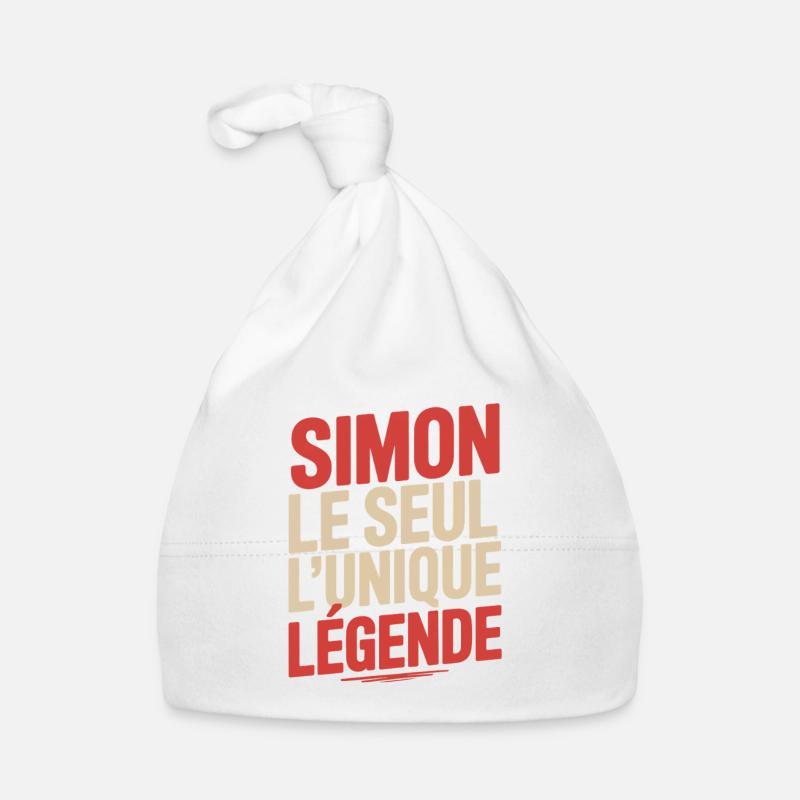 Simon, das einzige einzigartige Legenden-Mann-Geschenk Baby Bio-Mütze