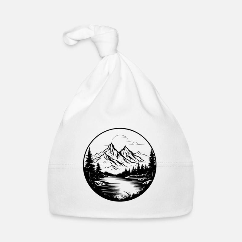Berge Landschaft Baby Bio-Mütze