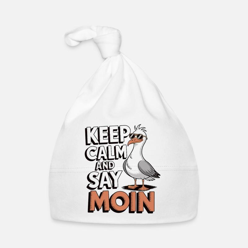 Keep Calm and Say Moin – Coole Möwe Baby Bio-Mütze