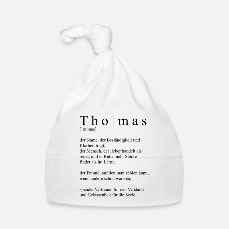 Thomas Définition Typographie Bonnet bio Bébé