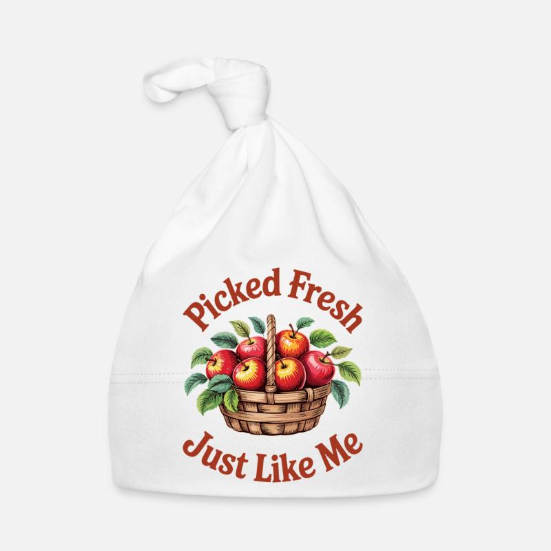 Humor Woman Apple Picking Organic Baby Cap