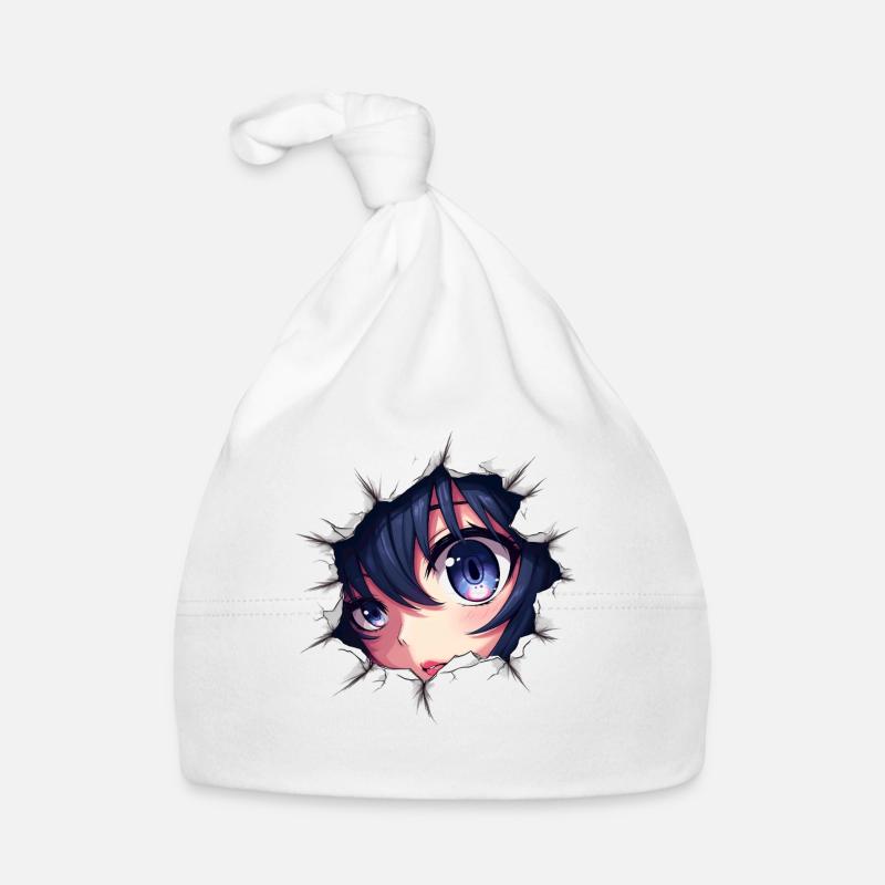 Anime-Auge mit durchbrochenem Papier-Effekt Baby Bio-Mütze