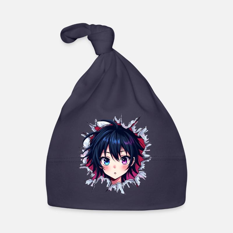 Fille d’anime avec des yeux changeants de couleur Bonnet bio Bébé