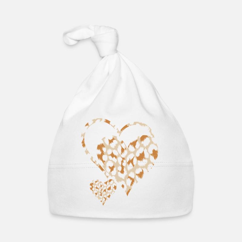 Leopardenmuster Herz Design Baby Bio-Mütze