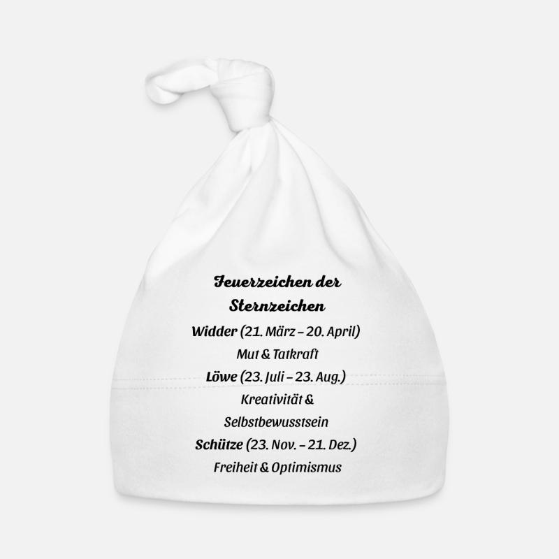 Feuerzeichen der Sternzeichen Baby Bio-Mütze