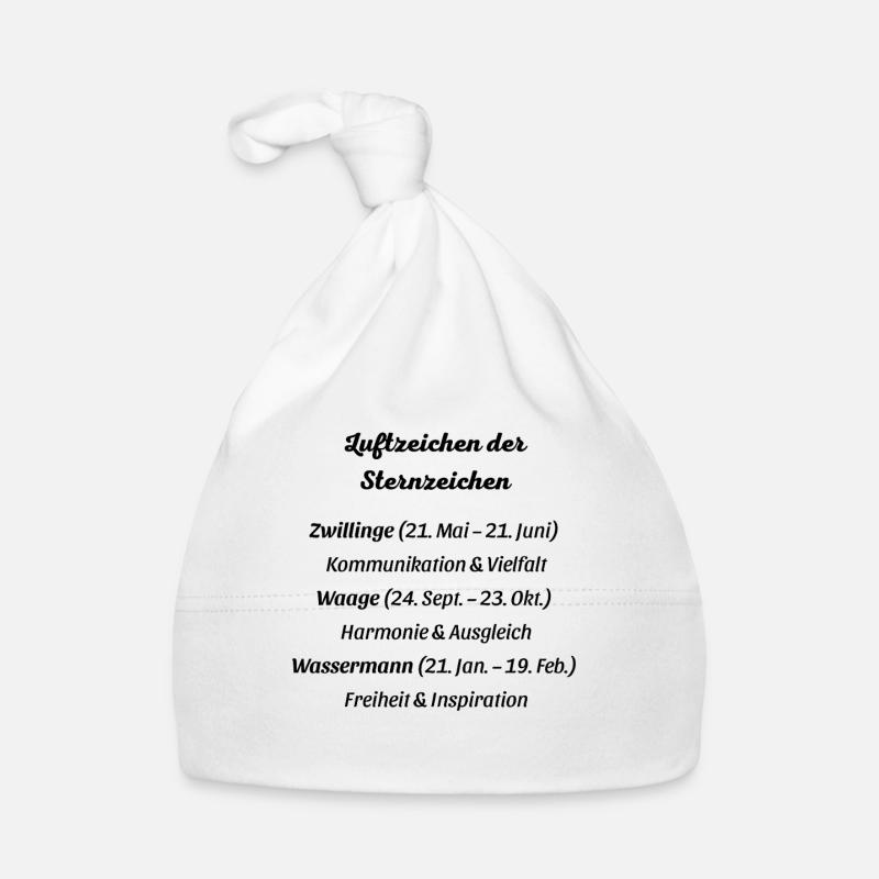 Luftzeichen der Sternzeichen Baby Bio-Mütze