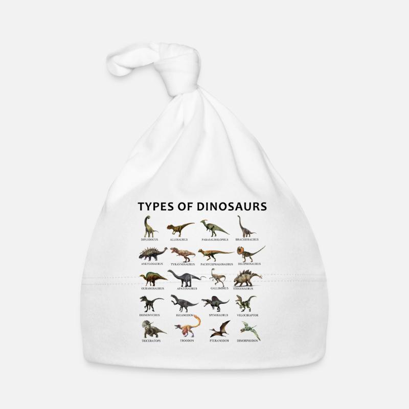 Types de dinosaures Bonnet bio Bébé