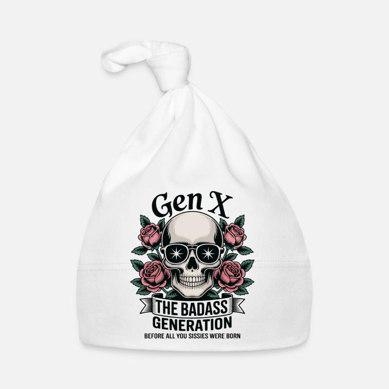 Gen X Badass Generation Before Born Pun Organic Baby Cap