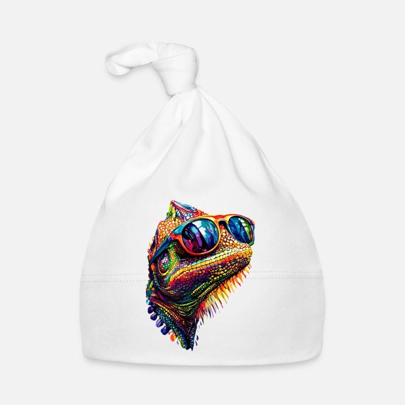 Chameleon Lizard Reptile Chameleon Iguana Lizard Organic Baby Cap