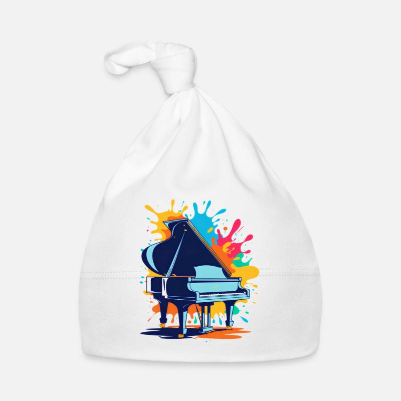 Impression d'art de piano coloré Bonnet bio Bébé