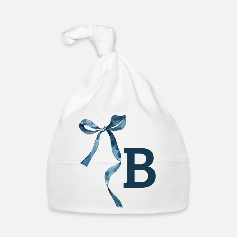 Monogramm b Geschenkidee Baby Bio-Mütze