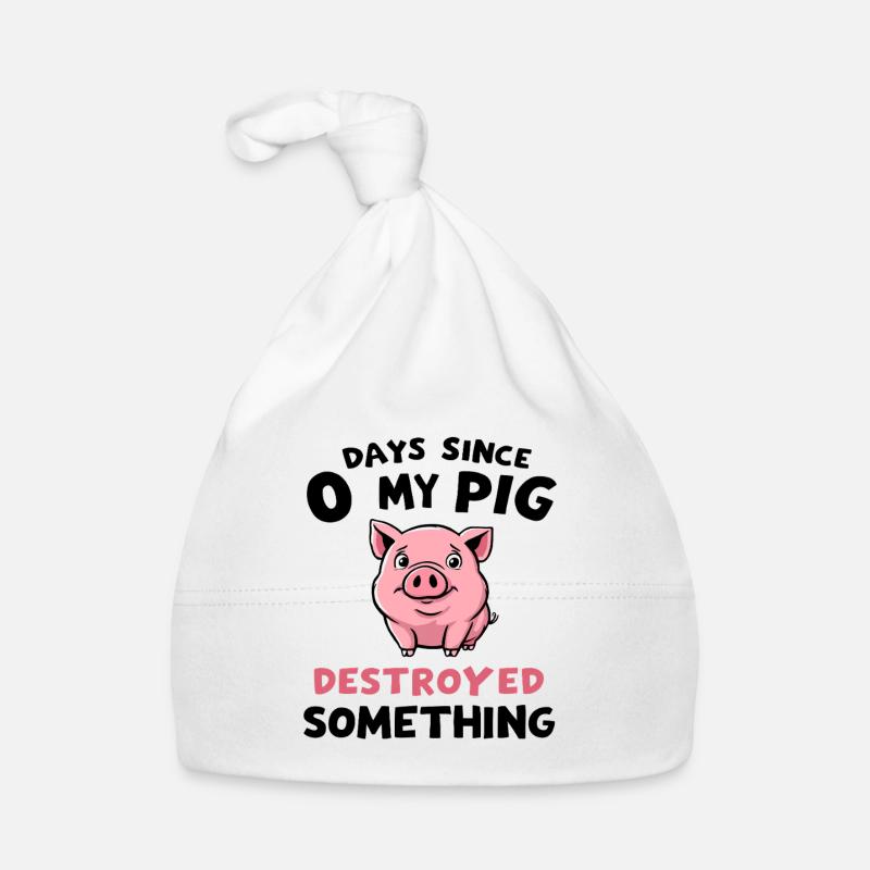 0 Days Since My Pig Destroyed Something Fun Baby Bio-Mütze