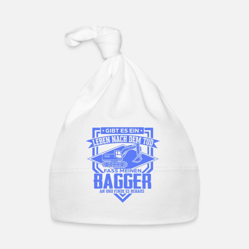 Baggerfahrer Sprüche Baugeräteführer Hochbau Baby Bio-Mütze