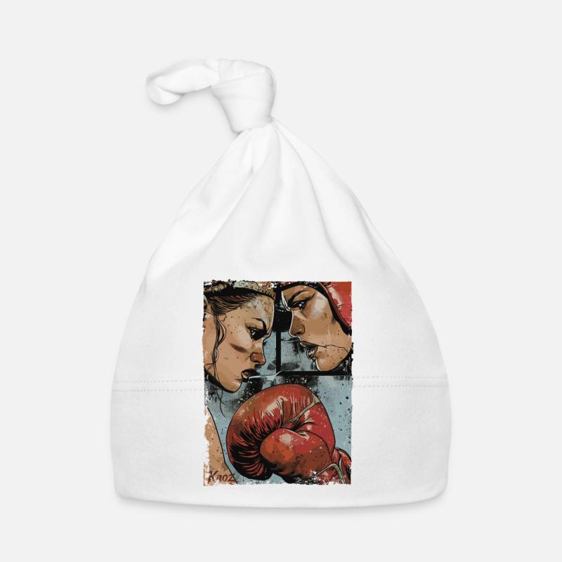 Intense Boxer Clash Artwork Organic Baby Cap