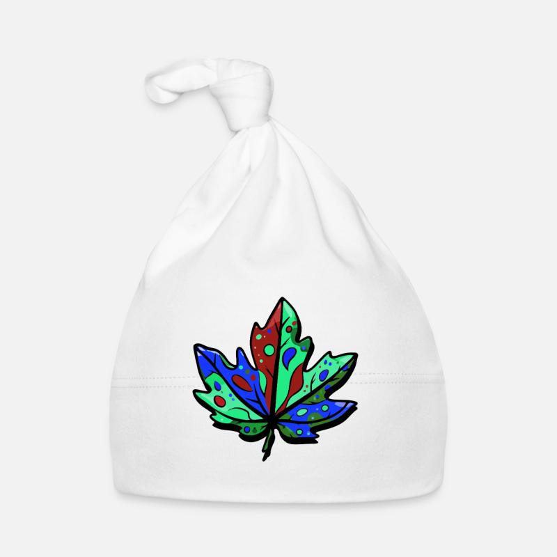 Feuille d'érable colorée d'automne Bonnet bio Bébé