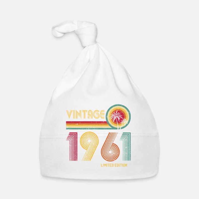 Vintage 70s Multi-Coloured Retro Design Organic Baby Cap