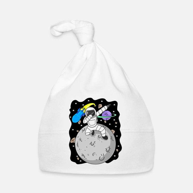 Astronaut on the moon Organic Baby Cap