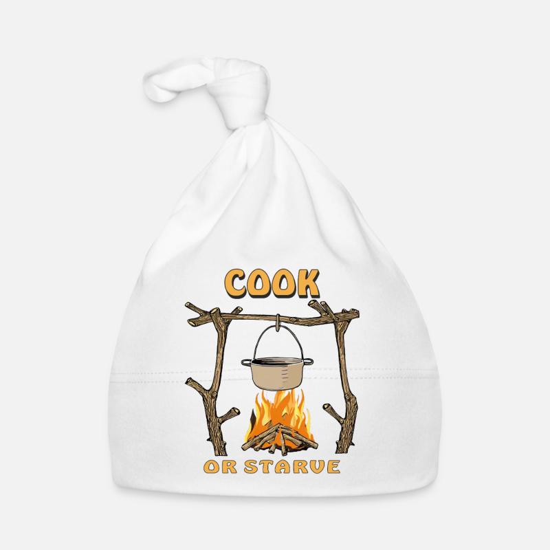 FIREPIT COOK OR STARVE Organic Baby Cap