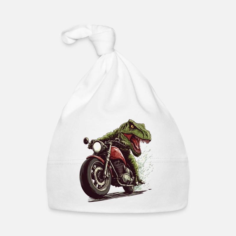 Crocodile on Motorcycle Action Design Organic Baby Cap