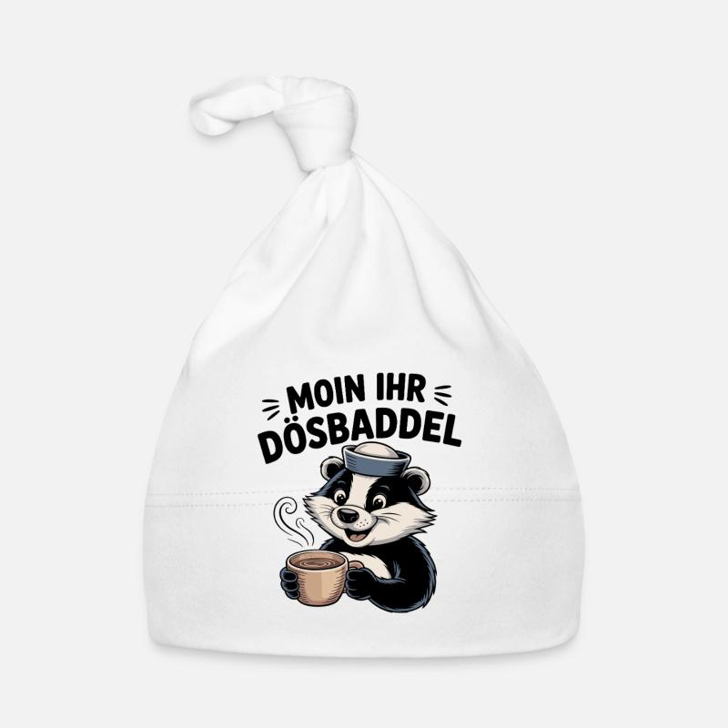 Moin your idiot North German coffee saying Organic Baby Cap