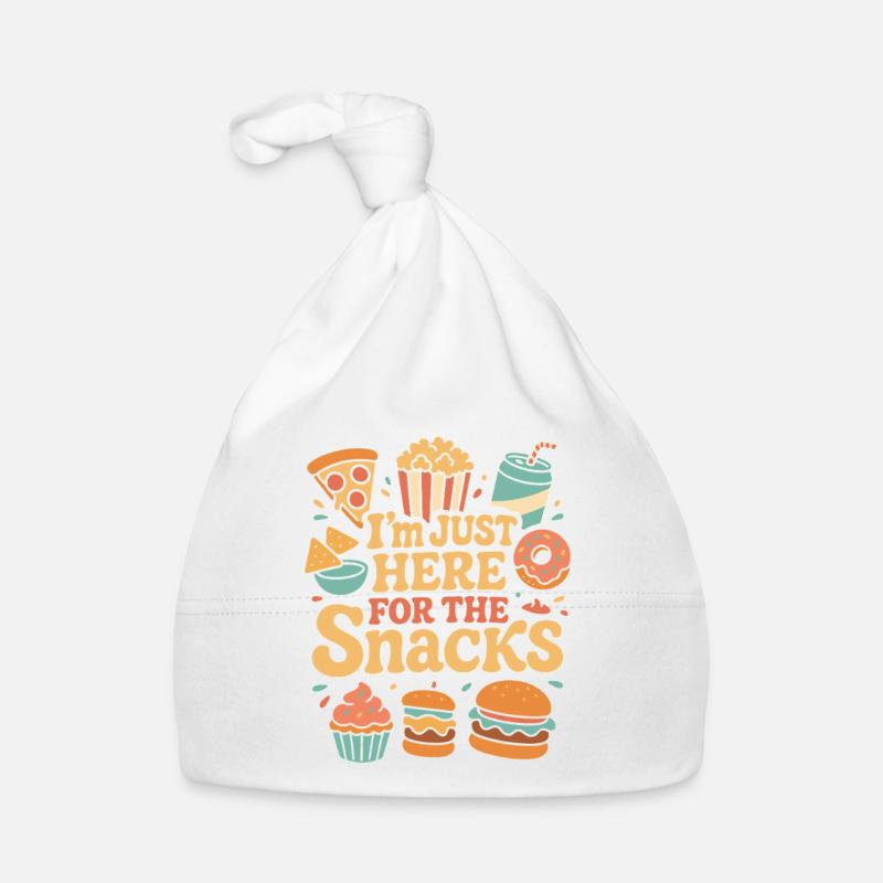 I'm only here for the snacks Organic Baby Cap